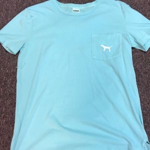 blue pink t-shirt